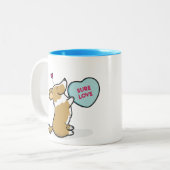 Die Wolljacken-Corgi-Rote Kaffee-Tasse 2015 des Zweifarbige Tasse (Vorderseite Links)