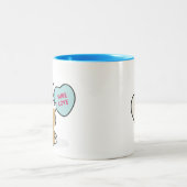 Die Wolljacken-Corgi-Rote Kaffee-Tasse 2015 des Zweifarbige Tasse (Mittel)