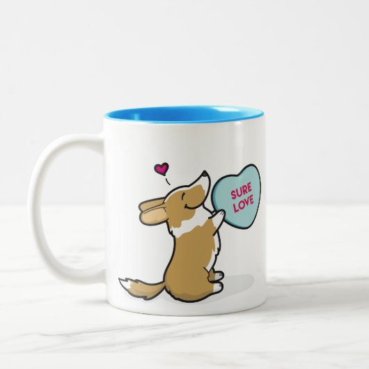 Die Wolljacken-Corgi-Rote Kaffee-Tasse 2015 des Zweifarbige Tasse (Links)