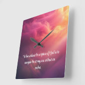 Die Word-Anker Quadratische Wanduhr (Winkel)