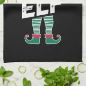 Die Workout-Elf-Gruppe passt Weihnachten in die Fa Geschirrtuch (Gefaltet)