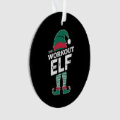 Die Workout-Elf-Gruppe passt Weihnachten in die Fa Ornament (Vorderseite)