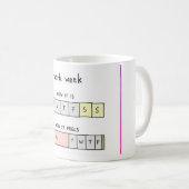 Die Workweek Vibes-Tasse Kaffeetasse (VorderseiteRechts)