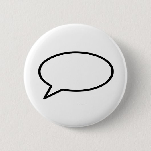 Die Wortblase Verließ das MUSEUM Zazzle Geschenke Button (Vorderseite)