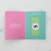 Die Worte der Ermutigung werden bald gut Aquamarin Karte (Innenseite)