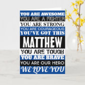 Die Worte der Ermutigung werden bald gut blau Mult Karte (Gelbe Blume)