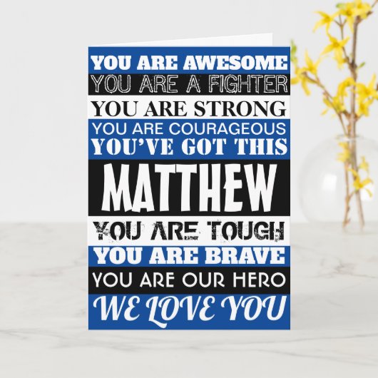 Die Worte der Ermutigung werden bald gut blau Mult Karte (Gelbe Blume)