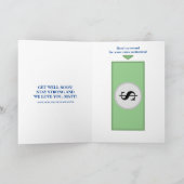 Die Worte der Ermutigung werden bald gut blau und Karte (Innenseite)