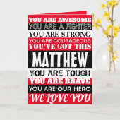 Die Worte der Ermutigung werden bald gut rot. Karte (Gelbe Blume)