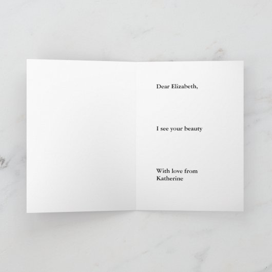 Die Worte der Ermutigung werden gut oder die Krebs Karte (Innenseite)