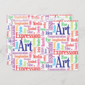 Die Worte des kreativen Künstlers oder Designers Postkarte (Vorne/Hinten)