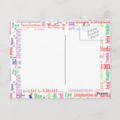 Die Worte des kreativen Künstlers oder Designers Postkarte (Rückseite)