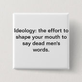 Die Wörter der toten Männer Button (Vorderseite)