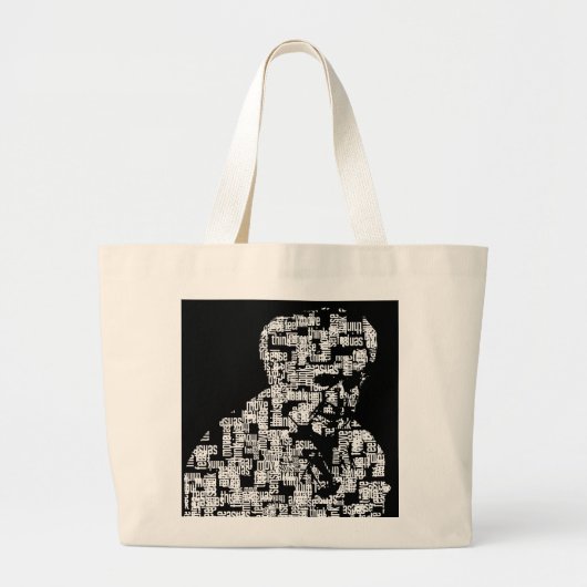 Die Wörter machen die Mann-Tasche | Moshe Jumbo Stoffbeutel (Vorne)