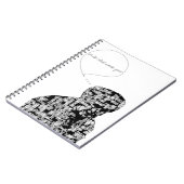 Die Wörter stellen das Mann-Notizbuch | her, zu Notizblock (Linke Seite)