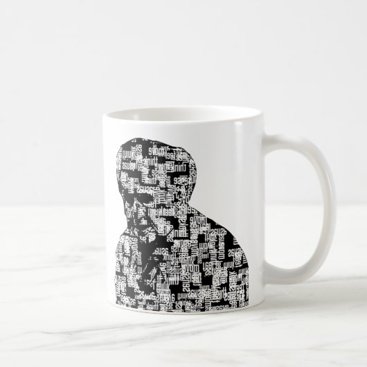 Die Wörter stellen die Mann-Tasse 2% pipe% Moshe Tasse (Rechts)