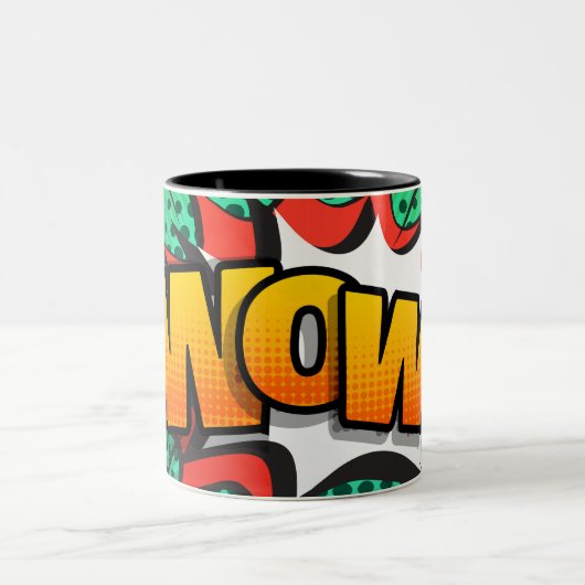 Die wow-Tasse Zweifarbige Tasse (Mittel)