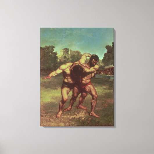 Die Wrestler, 1853 Leinwanddruck (Vorderseite)