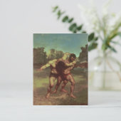 Die Wrestler, 1853 Postkarte (Stehend Vorderseite)