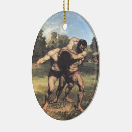 Die Wrestler Keramikornament (Links)