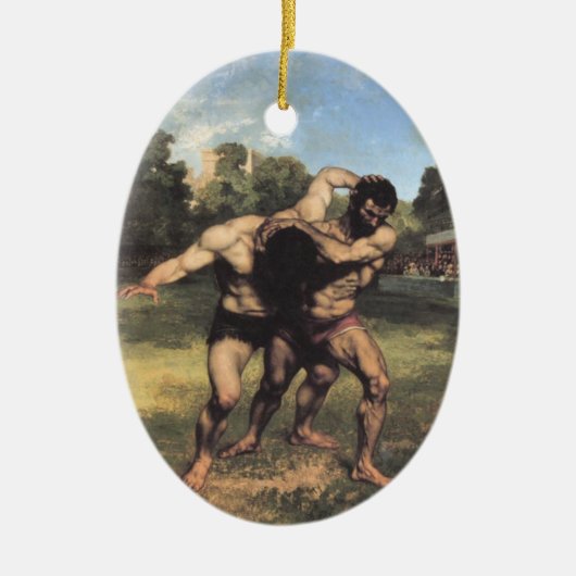Die Wrestler Keramikornament (Vorne)