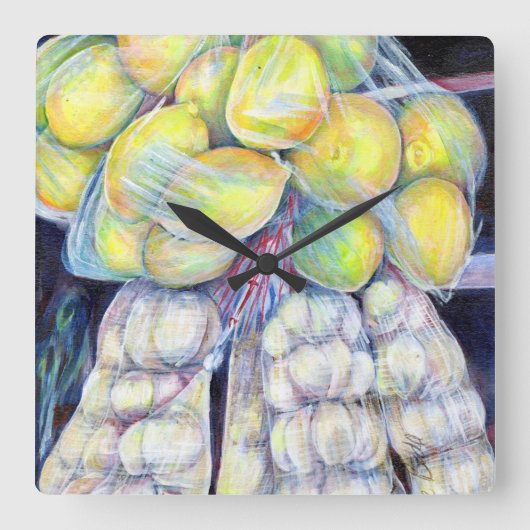 Die Wunder der westlichen Märkte, Singapur Quadratische Wanduhr (Vorderseite)