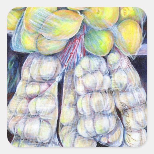 Die Wunder der westlichen Märkte, Singapur Quadratischer Aufkleber (Vorderseite)