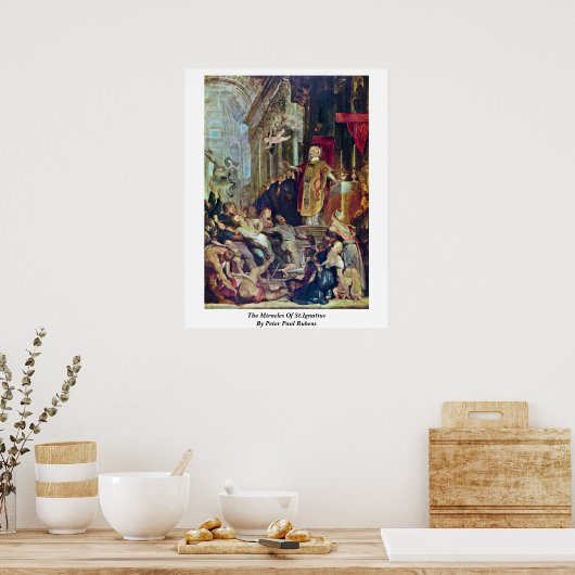 Die Wunder des heiligen Ignatius von Peter Paul Ru Poster (Küche)