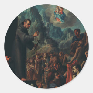 Die Wunder des heiligen Salvador von Horta Runder Aufkleber