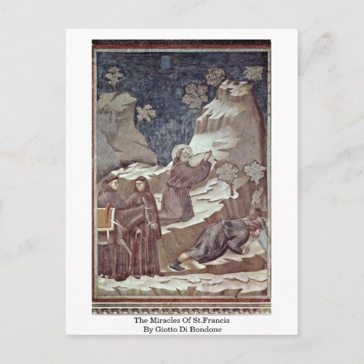 Die Wunder des hl. Franziskus von Giotto di Bondon Postkarte (Vorderseite)