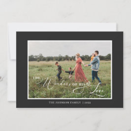 Die Wunder seiner Liebe Foto Simple Script Feiertagskarte