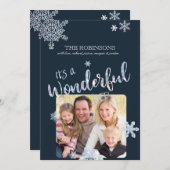 Die wunderbare Weihnachtsfotokarte Feiertagskarte (Vorne/Hinten)