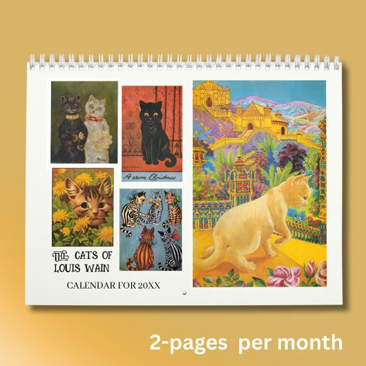 Die wunderbaren Katzen von Louis Wain 2026 Kalender
