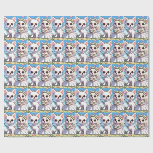 Die wunderbaren Welpen der Braut und der Gräuel Geschenkpapier (Flach)