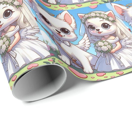 Die wunderbaren Welpen der Braut und der Gräuel Geschenkpapier (Rolleneckpunkt)