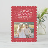 Die wunderbarste Hand Weihnachtskarte Feiertagskarte (Stehend Vorderseite)