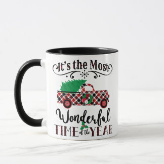 Die wunderbarste Weihnachts-Plaid-LKW-Tasse Tasse