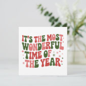 Die wunderbarste Weihnachtszeit Feiertagskarte (Stehend Vorderseite)