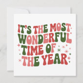 Die wunderbarste Weihnachtszeit Feiertagskarte (Vorderseite)