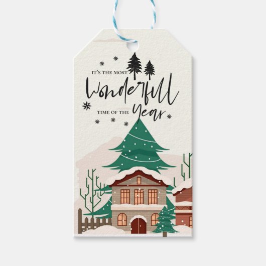 Die wunderbarste Weihnachtszeit Geschenkanhänger (Vorderseite)