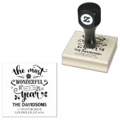 Die wunderbarste Zeit der Jahresmonogramm Gummistempel (Stempel)