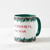 Die wunderbarste Zeit der Weihnachtszeit der Tasse (VorderseiteRechts)