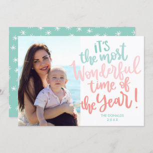 Die wunderbarste Zeit des Jahres Blue HOLIDAY Fo Einladung