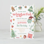 Die wunderbarste Zeit des Jahres Einladung (Stehend Vorderseite)