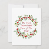 Die wunderbarste Zeit des Jahres Feiertagskarte (Vorderseite)