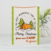 Die wunderbarste Zeit des Jahres Feiertagskarte (Stehend Vorderseite)