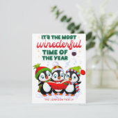 Die wunderbarste Zeit des Jahres Feiertagskarte (Stehend Vorderseite)