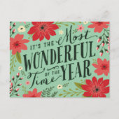 Die wunderbarste Zeit des Jahres Feiertagspostkarte (Vorderseite)