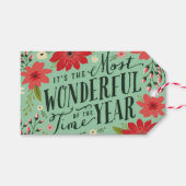 Die wunderbarste Zeit des Jahres Geschenkanhänger (Vorderseite (Horizontal))