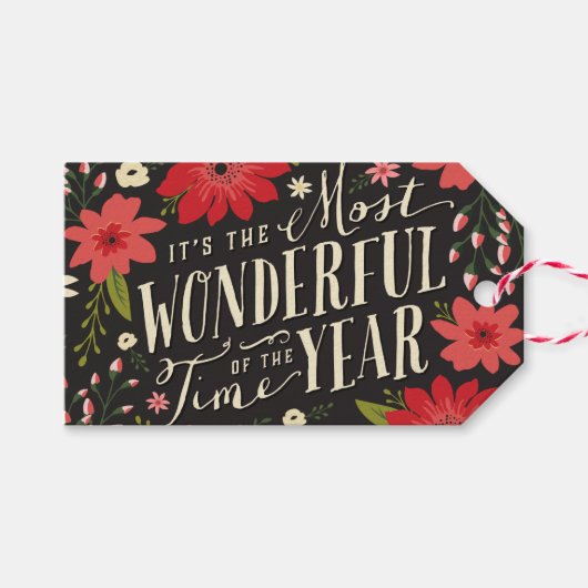 Die wunderbarste Zeit des Jahres Geschenkanhänger (Vorderseite (Horizontal))